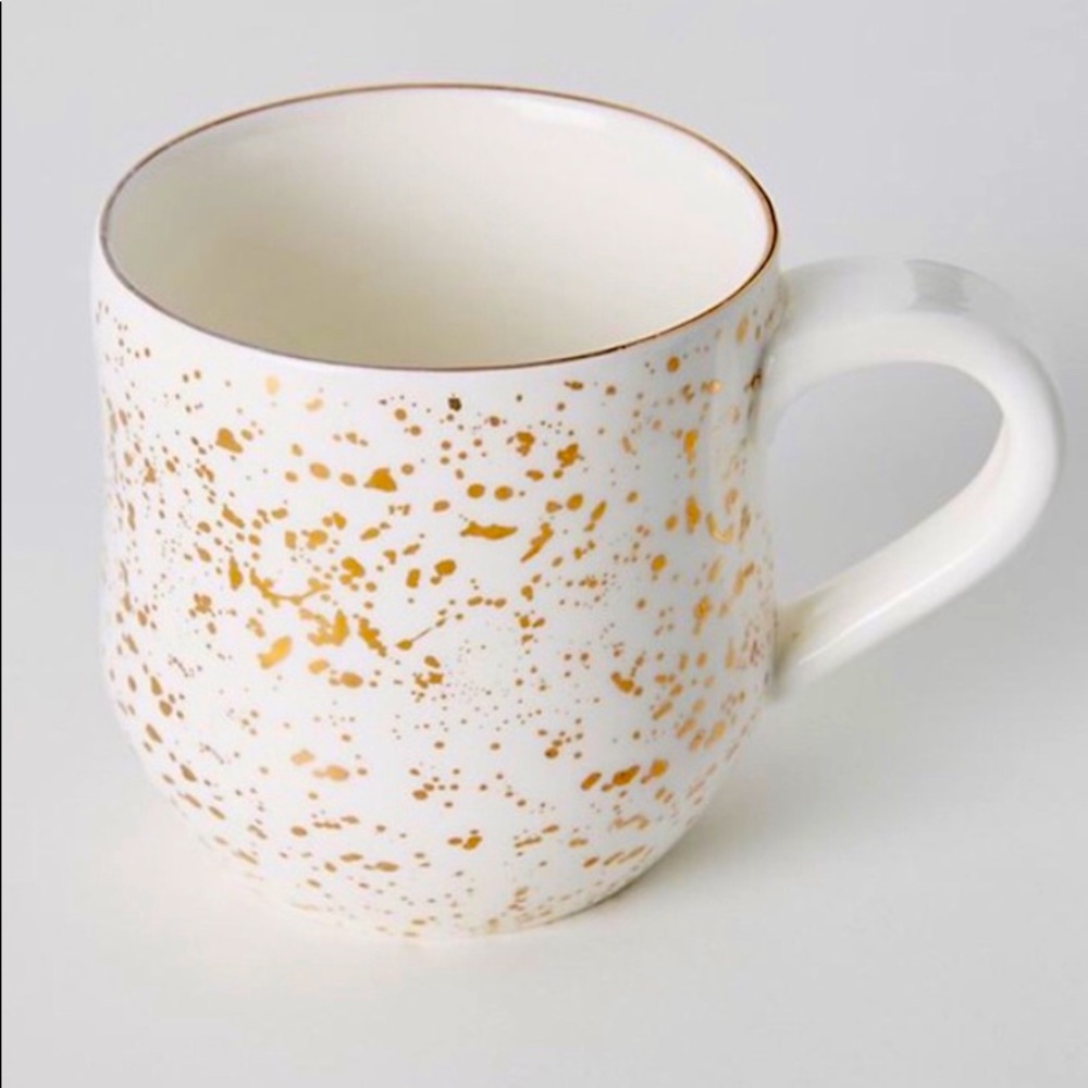 Suite One Studio Anthropologie gold speckled mug